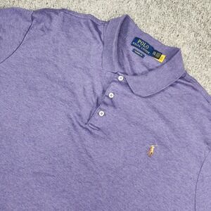 Polo Ralph Lauren Shirt Mens 2XL XXL Purple Classic Fit Prppy Old Money‎ Stretch